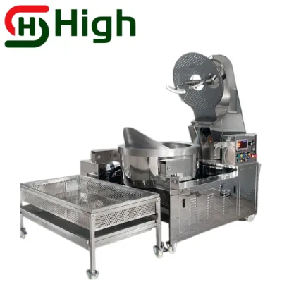 Stainless Steel Dual Heating Popcorn Production Line with Mixer Anti Burning System for Commercial Bakery Snack Equipment