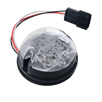 Asend New Smoked Front Sidelights White Daytime Running Light for Land Rover Defender Led Lights 90/110 73mm Round Led signal