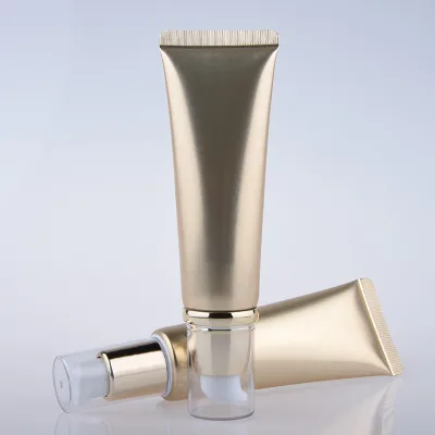 Customized ABL Airless Face Wash Foundation Hand Cream Sunscreen Skincare PBL Cosmetic Packaging PE Plastic Tubes with Pump