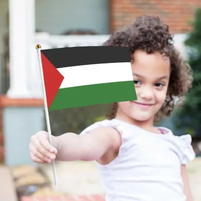 Cheap Price Hand Waving Palestine Flag for Parade Decoration for Outdoor Events