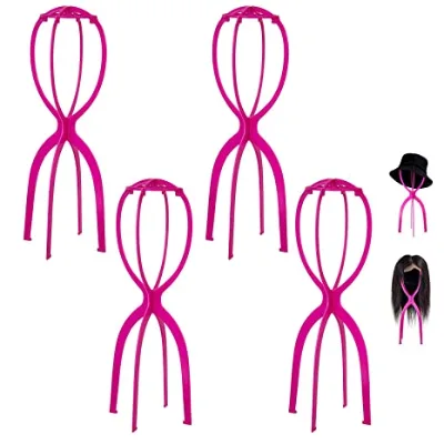 Wig Stand Holder Portable Durable Plastic Folding Wig Holder Hairpieces Display Tool Stable Wig Stand Dryer