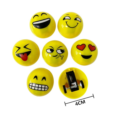 Cartoon Expression Pull Back Car Cheap Plastic Promotional Toys