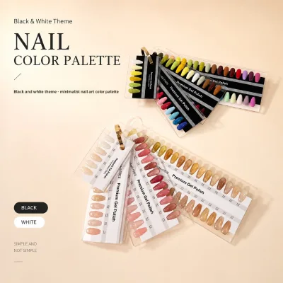 OEM/ODM Transparent Portable Nail Art Display Board Vertical Hanging Style 78/144 Colors Acrylic Material Gel Polish Swatch Tool