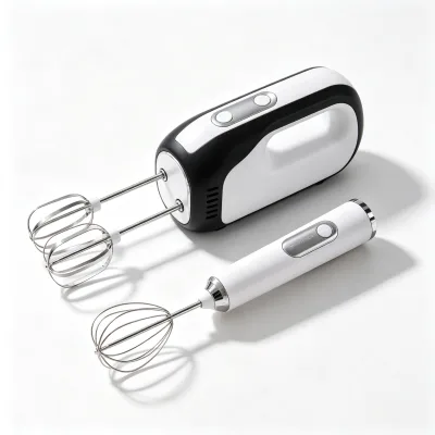 Portable Rechargeable Electric Milk Frother 3 Speed Control Dual 304 Stainless Steel Heads for Coffee Latte & Egg Beating