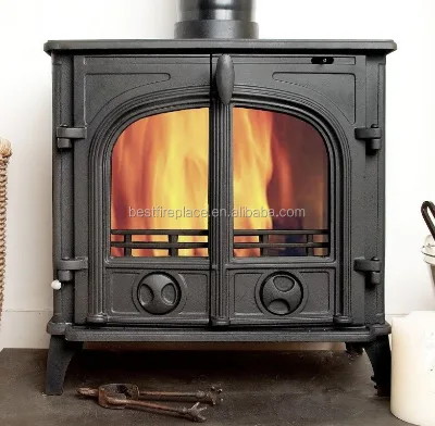 7 kw Wooden Stove Cast Iron CE Thous Winds Real Fire Room Heating for Sale
