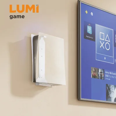 GMA01-PS01 10kg Steel PS5 Wall Mount Game Console Holder PlayStation 5 Wall Bracket Ventilated for Gaming Storage Accessories