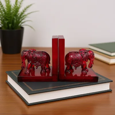 Modern Art Decor Bookend Resin Craft Home Table Decor Transparent Resin Mermaid Elephant Bookends