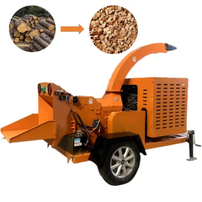Environmental protection Wood Waste Crusher High Quality Trailed Mini Mobile Wood Chipper