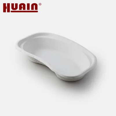 Disposable Sustainable Recyclable Shock-proof Unbleached Molded Pulp Medical Kidney Dish Bedpan Urinal