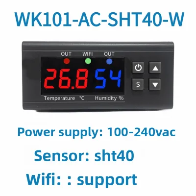 Intelligent Temperature and Humidity Sensor Controller with App Control Bar Design Plastic Material WiFi for Incubator