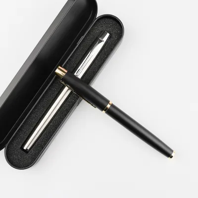 GemFully Office Supplies New Deluxe Souvenirs Metal Ink Pen Diy Fountain Pen Kit with Calligraphy Pens Nib
