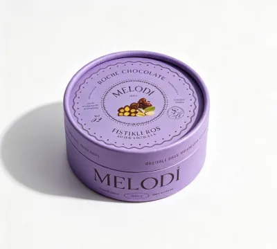 Wholesale Custom Printed Round Paper Canister Luxury Gift Tube for Chocolate Cake Pistachio Nut Candy Food Packaging