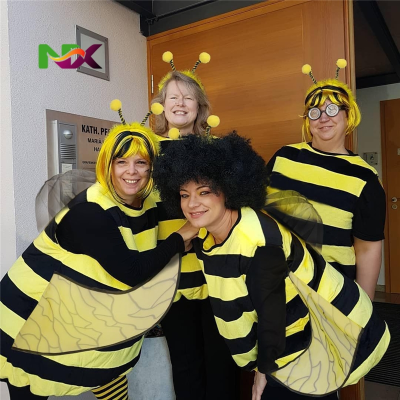 Bee Cosplay Costume with Wing Funny Cosplay Activity Stage Costume for Party