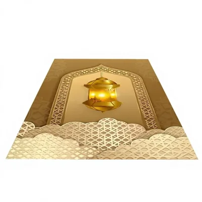 Stock Wholesale Worship Prayer Mat Crystal Velvet Wear-Resistant Prayer Rug Household Soft Printed Living Room Carpet 70x110cm