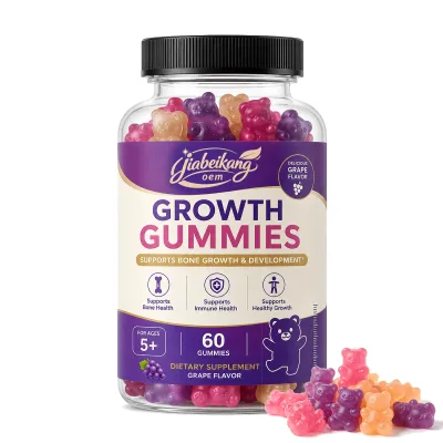 OEM Private Label Calcium Vitamin D K2 Gummies Grape Flavor Nutritional Supplement for Kids and Adults Custom Formula