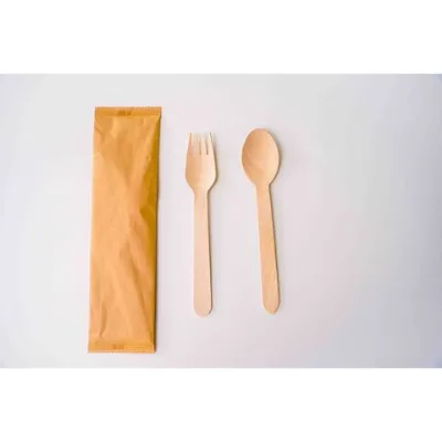 Disposable Biodegradable Compostable Wooden Cutlery Set