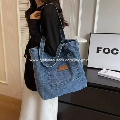 Popular Women's Jeans Handbag Tote Denim Bag