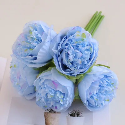 INUNION Hot Sale Factory Wholesale Artificial Peony Handmade Colorful Bouquet for Home Decoration