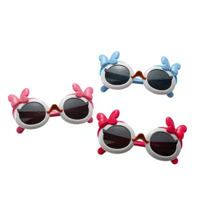 Cute-style Children's for Bow-Knot Polarized UV400 Sunglasses Baby Photo-Posing Model 2658
