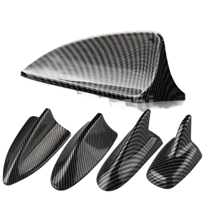 Universal Carbon Fiber Shark Fin Antenna for Cars ABS AM FM Roof Decoration Radio Antenna Accessory