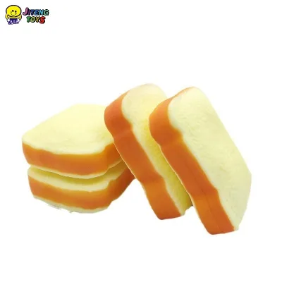 JITENG Anxiety Stress Relief Bounce Slow Rising Stretchy Party Favor Soft TPR Loaf Toast Bread Squishy Squeeze Toys