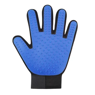 Multifunctional Silicone Polyester Pet Grooming Glove Gentle Hair Removal Mitt for Dogs & Cats Fur Combing Daily Cleaning