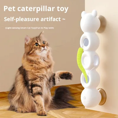 Luxury Modern Cartoon Cat Teaser Toy ABS Material Exercise Self-Entertaining Boredom-Relieving Automatic Feather Suction Cup
