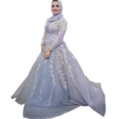 Indian Long Sleeve Veils Colour Bridal Gowns