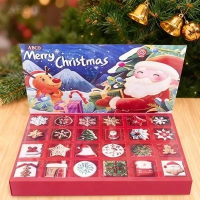 Custom Empty Blind Box Packaging Cute Funny Mystery Advent Calendar for Christmas Matte Cardboard Free for Candle Sugar Storage