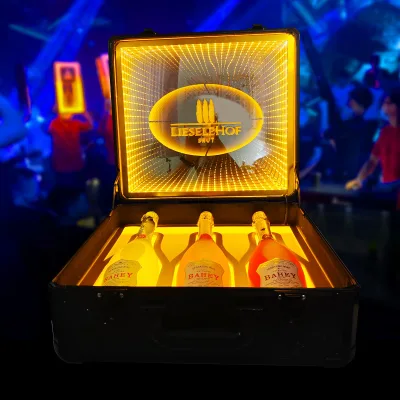 Customized Logo Acrylic LED VIP Flame Bottle Presenter New Year Christmas Valentine's Day Nightclubs-Fire Bottle Party