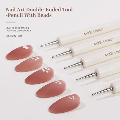 Nail Art Bead Pen Wave Point Dot Hook Edges Multi Head Drill Pen Nail Tools