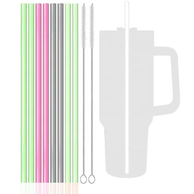 Reusable Long Silicone Straws Replacement for Stanley 40 oz 30 oz Cup