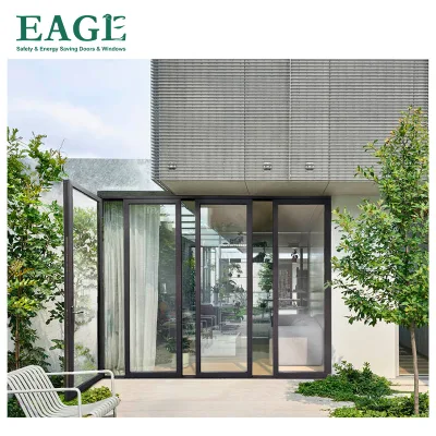 Aluminium Bifold Doors Waterproof Stainless Steel Folding Patio Door Customizable Standard Foldable Personalized Bifold Doors