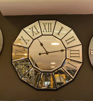 High Quality Mirrored Needle Display Wall Clock Traditional Design Living Room Decor 30mm Thick Plate Source Factory Direct Sale