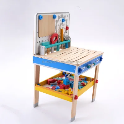 Children's Wooden Toys Multi-functional Wooden Tool Table Wooden Play House Boys and Girls Repair Simulation Toys