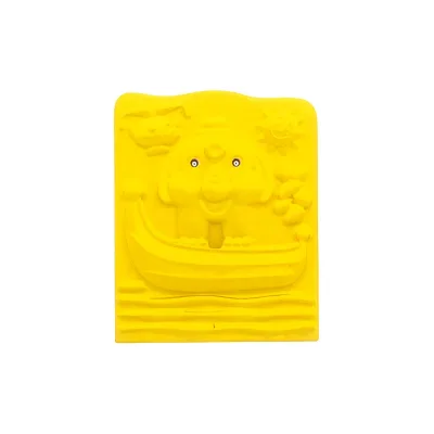 Cartoon Embossed Elephant Ship Design Plastic Slide Door Access Board Kids Playground Matching Facility