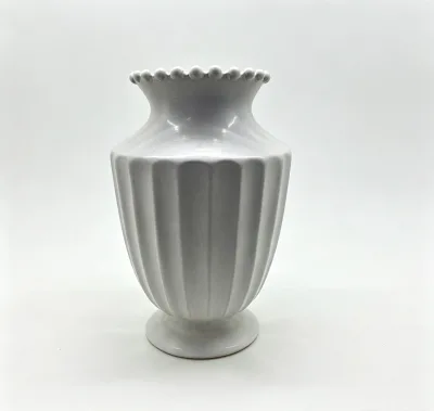 Modern Ceramic Vase Set, Decorative White&Grey Glazed Flower Vases for Home Tabletop Living Room Shelf Decor
