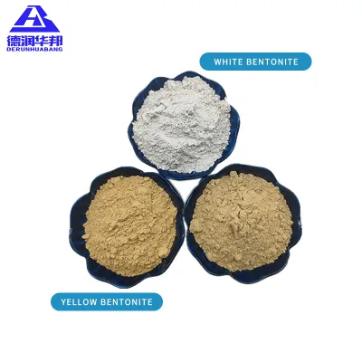 Industrial Drilling Grade Montmorillonite Powder White Bentonite Clay 200-2000 Mesh White Yellow Color
