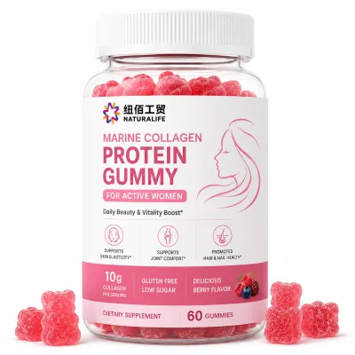 Natural Marine Collagen Protein Gummy for Active Women Skin Joint Beauty Wellness and Daily Vitality Boost