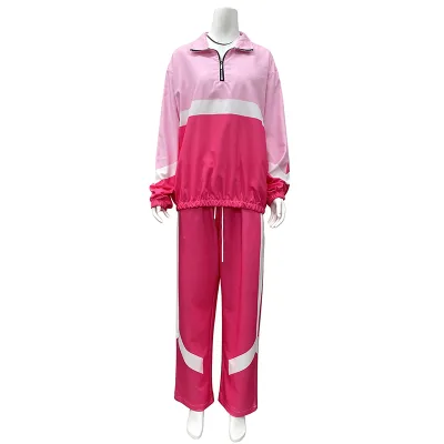 Quarter Zip-up Jacket Sweatpants for Women Men High Quality 100% Polyester Waterproof Windbreaker Jacket Heat Transfer Printing