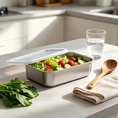 Stainless Steel Airtight Food Storage Container for Kitchen and Camping