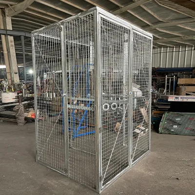 Storage Wire Cage School Garbage Mesh Bike Locker Visibility Metal Security Cage Storage Lockers for Sale