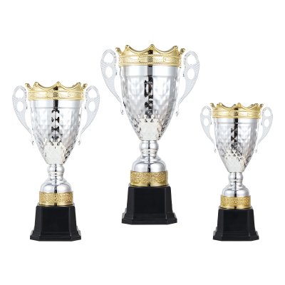 Hot Selling Crown Silver Trophy Cup Awards America and European Popular Soccer Competition Trophy Souvenir Sport Trophy Custom
