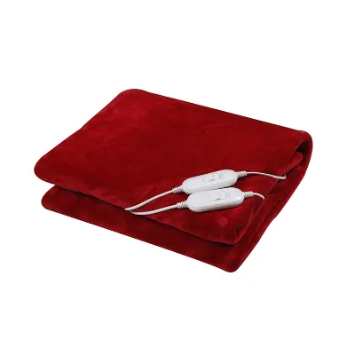 Coral Fleece and Polyester Heating Double Controllers China Electric Blanket