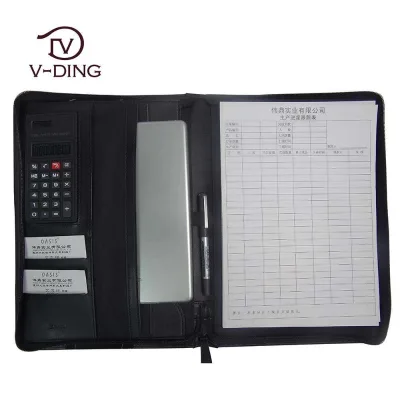 Leather Folders for Office Portfolio Pu A4 File Folder with Inner Pocket