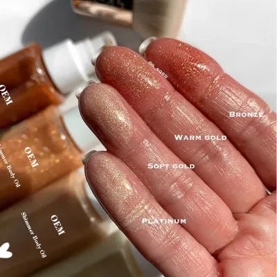 2021 Wholesale Private Label Long Lasting Highlight Make up Shimmering Glitter Liquid Highlighter Bronze Body Shimmer