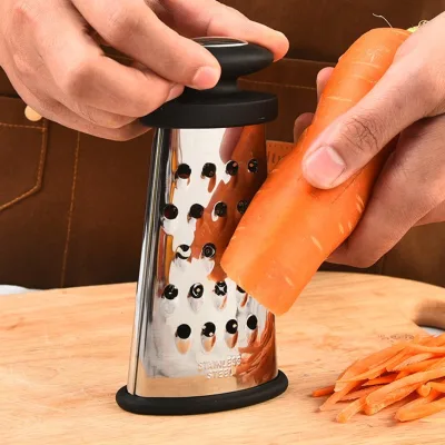Multifunctional Vegetable and Cheese Grater Stainless Steel Manual Operation Vertical Three-Sided Grater