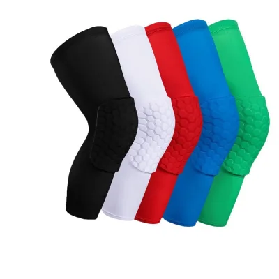 Custom logo Adults Children Breathable Anti slip Basketball Honeycomb Knee Sleeve Support
