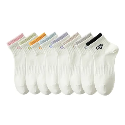 Women's Style Mid-Calf Cotton Sports Socks Double Ruffled New Spring Summer Crew Wholesale
