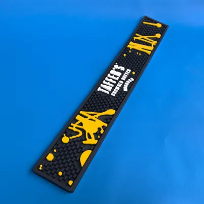 Multi- Size Customized PVC Bar Mat Anti-slip Rubber Beer Drinking Barmats Table Decorative Silicone Bar Mat